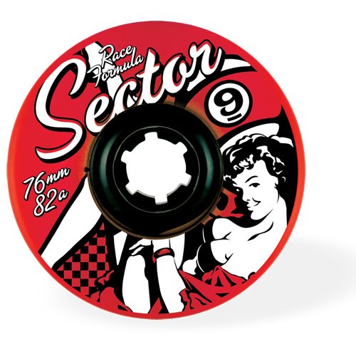 Sector9 76mm 82A Freeride Red