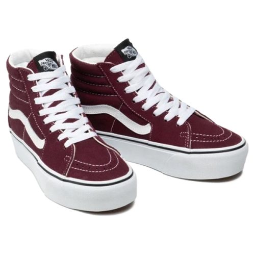 Vans Sk8-Hi Platform kids Burgundy True White shoes