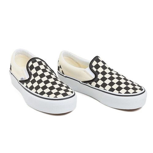 Vans Classic slip-on Platform Checkerboard Black White shoes