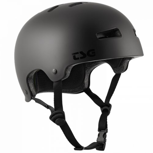 TSG Evolution Satin Dark Black skateboard helmet.