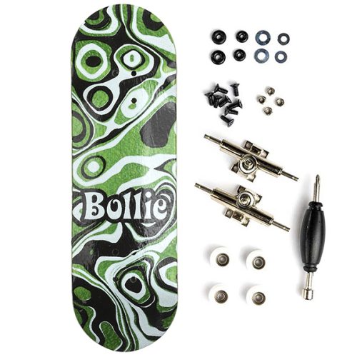 bollie beginner complete fingerboard psychedelic green