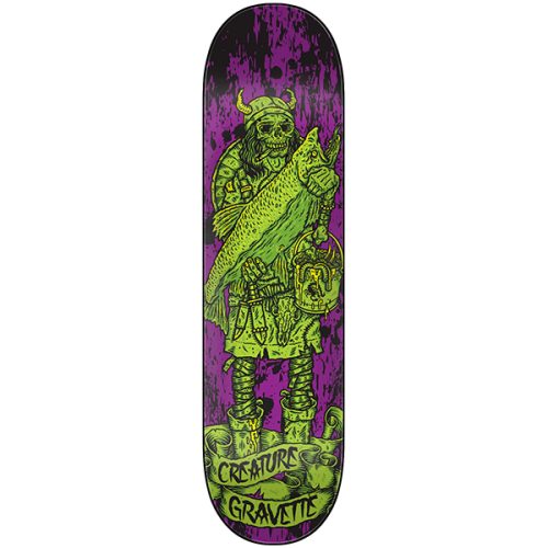 creature pro gravette vikings hesh law skateboard deck