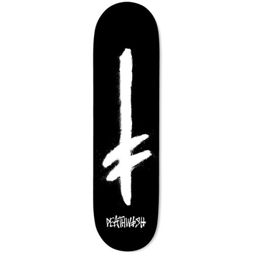 deathwish gang spray blk/wht skateboard deck