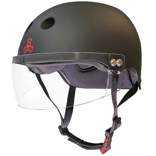 Triple 8 The Certified Sweatsaver Helmet with Visor - Black Matte