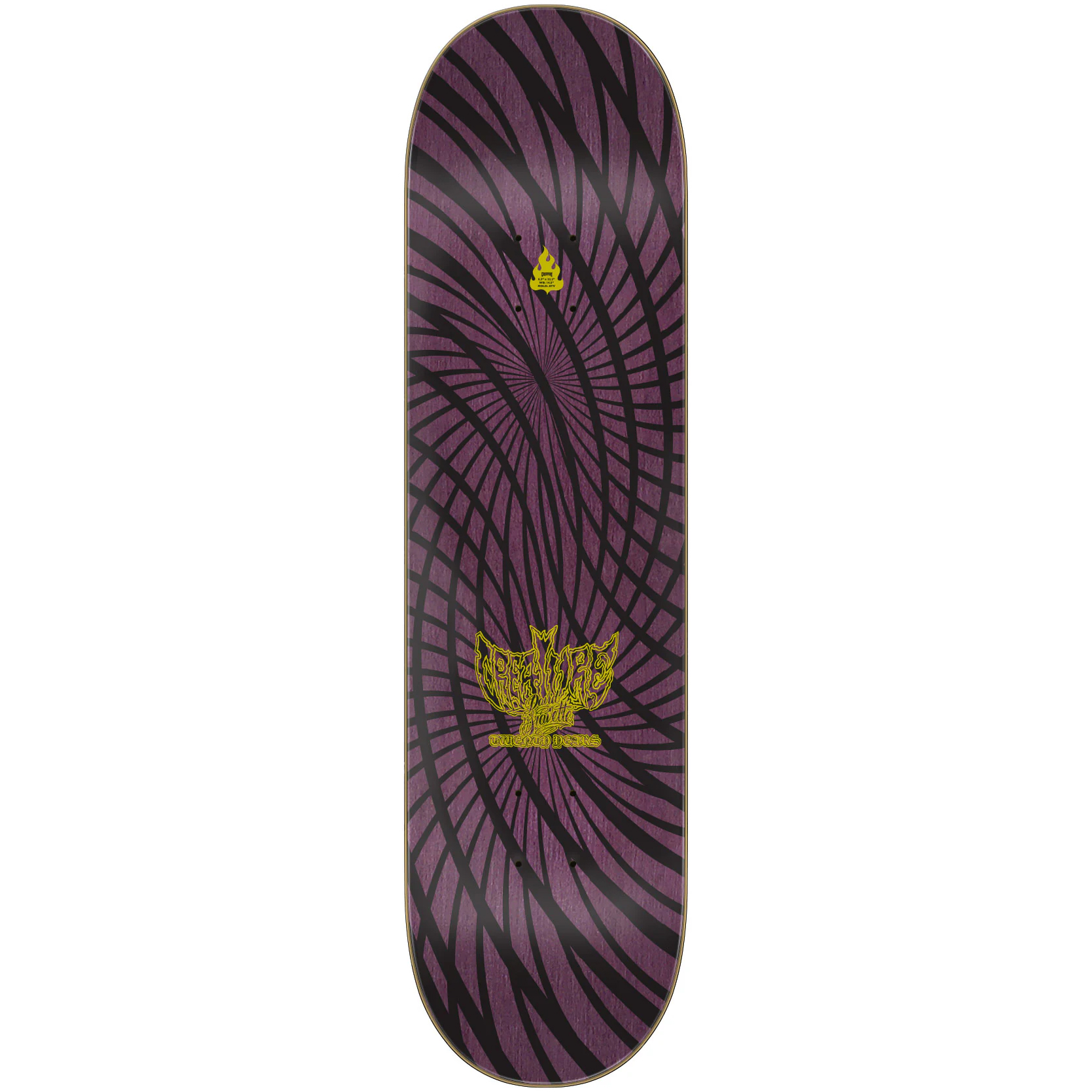 Creature David Gravette Hippie Skull 20th skateboard Deck