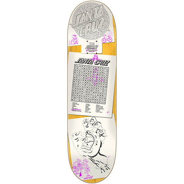 santa cruz Delfino Scribble Feel Base Pro Santa Cruz Skateboard Deck
