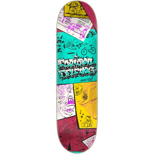 santa cruz Delfino Scribble Feel Base Pro Santa Cruz Skateboard Deck