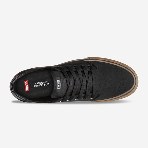 globe goodstock black/gum shoes
