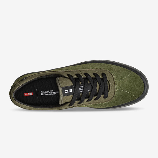 globe melbek olive/black shoes