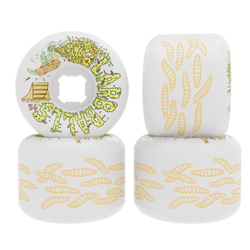 slime balls 56mm Sam Hitz White Full Combo 99a Skateboard Wheels