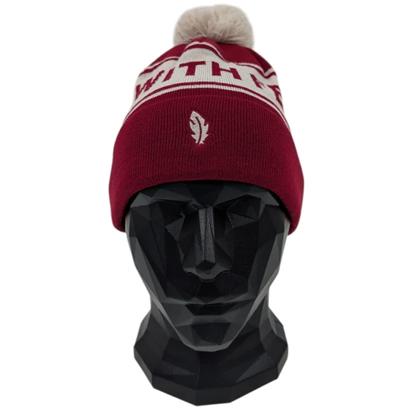 Gåshud Signature Classic Pom Pom Beanie Burgundy/Off White