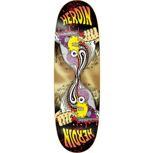 heroin 9.75 MERGED RAZOREGG GOLD skateboard deck