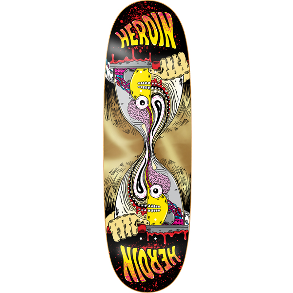 heroin 9.75 MERGED RAZOREGG GOLD skateboard deck