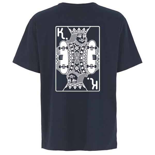 Kahalani boards Oversize tshirt navy back king card
