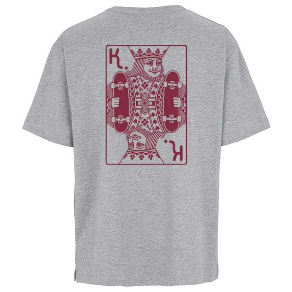 kahalani boards Oversize T-shirt Grey Melange king card